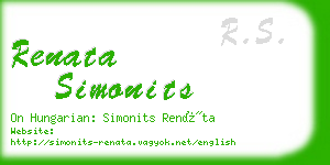 renata simonits business card